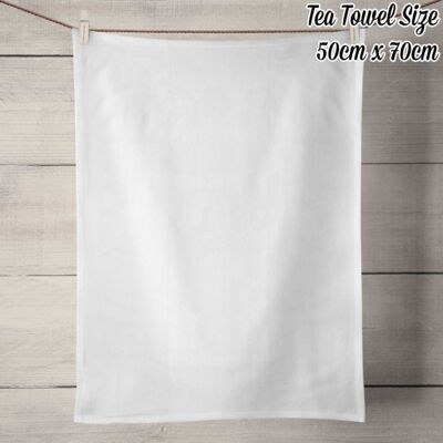 100% Linen Tea Towel - Off White Thumbnail
