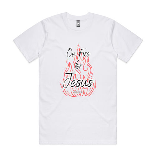 On Fire for Jesus, T-Shirt with Verse on back Thumbnail